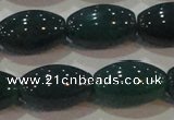 CAG6624 15.5 inches 11*17mm rice green agate gemstone beads