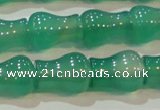 CAG6626 15.5 inches 9*11mm vase-shaped green agate gemstone beads