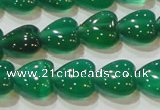 CAG6630 15.5 inches 8*8mm heart green agate gemstone beads