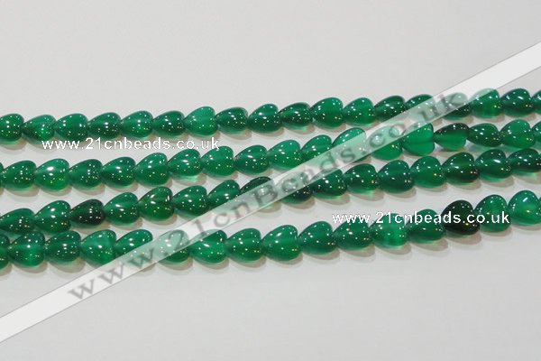 CAG6630 15.5 inches 8*8mm heart green agate gemstone beads