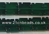 CAG6636 15.5 inches 10*10mm square green agate gemstone beads