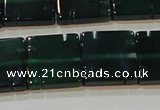 CAG6638 15.5 inches 14*14mm square green agate gemstone beads