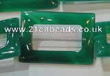 CAG6644 15.5 inches 25*35mm rectangle green agate gemstone beads