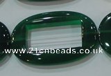 CAG6646 15.5 inches 25*38mm oval green agate gemstone beads