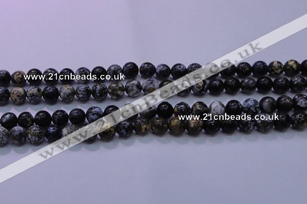 CAG6651 15.5 inches 6mm round blue ocean agate gemstone beads