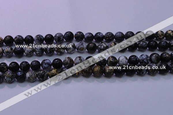 CAG6652 15.5 inches 8mm round blue ocean agate gemstone beads