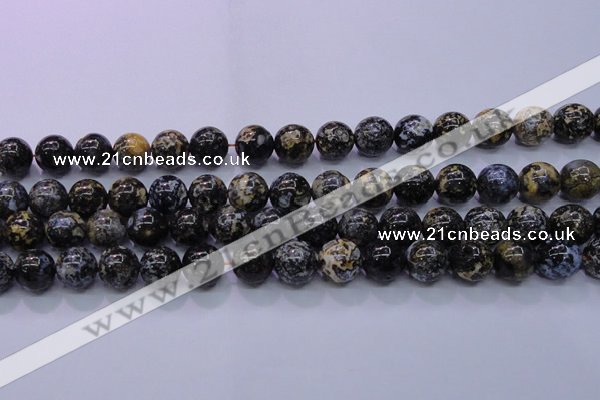 CAG6653 15.5 inches 10mm round blue ocean agate gemstone beads