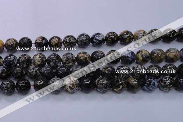 CAG6658 15.5 inches 20mm round blue ocean agate gemstone beads