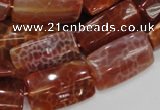 CAG667 15.5 inches 15*30mm rectangle natural fire agate beads