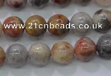 CAG6670 15.5 inches 4mm round natural crazy lace agate beads