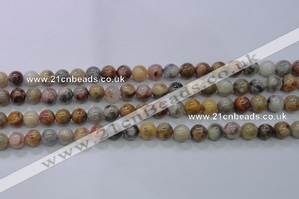 CAG6670 15.5 inches 4mm round natural crazy lace agate beads