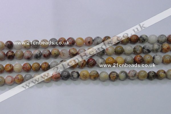 CAG6671 15.5 inches 6mm round natural crazy lace agate beads