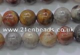 CAG6672 15.5 inches 8mm round natural crazy lace agate beads