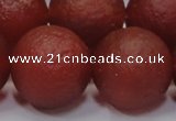 CAG6705 15 inches 18mm round red pilates agate beads