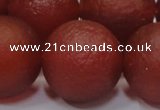 CAG6706 15 inches 20mm round red pilates agate beads