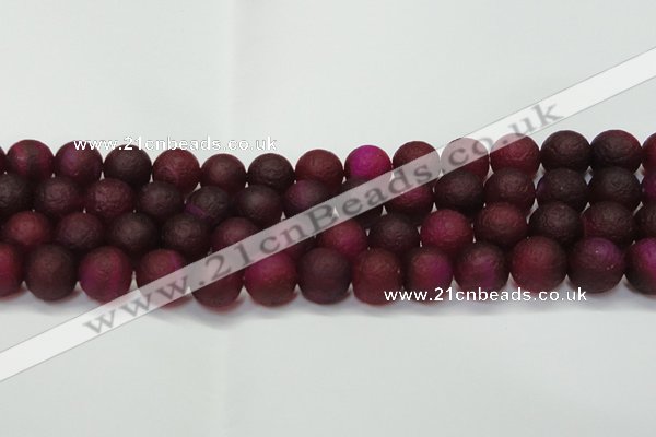 CAG6712 15 inches 12mm round plum pilates agate beads