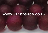 CAG6713 15 inches 14mm round plum pilates agate beads