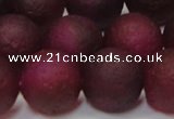 CAG6714 15 inches 16mm round plum pilates agate beads