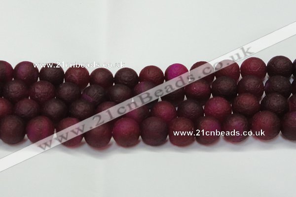 CAG6714 15 inches 16mm round plum pilates agate beads