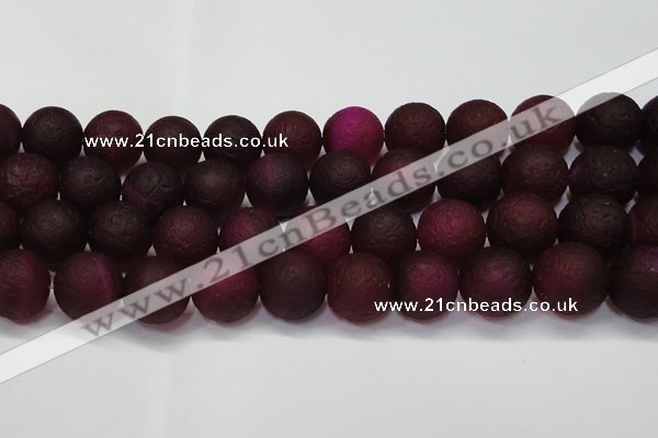 CAG6715 15 inches 18mm round plum pilates agate beads