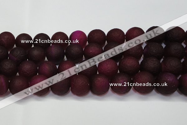 CAG6716 15 inches 20mm round plum pilates agate beads