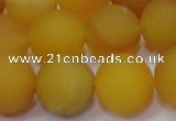 CAG6721 15 inches 10mm round yellow pilates agate beads