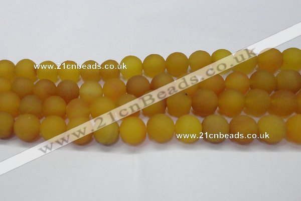 CAG6721 15 inches 10mm round yellow pilates agate beads