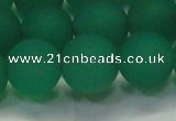 CAG6732 15 inches 12mm round green pilates agate beads