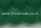 CAG6734 15 inches 16mm round green pilates agate beads