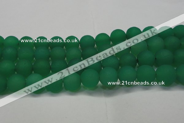 CAG6734 15 inches 16mm round green pilates agate beads