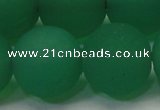 CAG6736 15 inches 20mm round green pilates agate beads