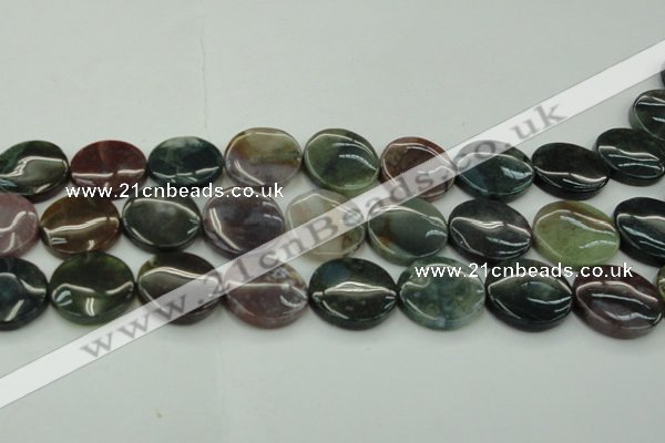 CAG6775 15.5 inches 25mm flat round Indian agate beads wholesale