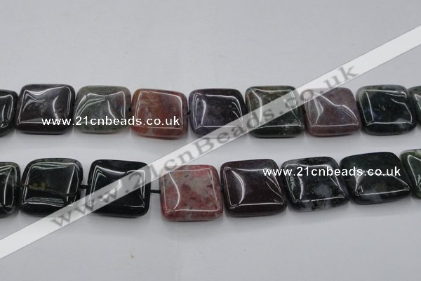 CAG6782 15.5 inches 20*20mm square Indian agate beads wholesale