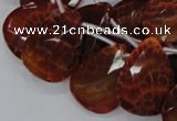 CAG679 15.5 inches 15*20mm faceted teardrop natural fire agate beads