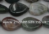 CAG6803 15.5 inches 13*18mm flat teardrop Indian agate beads