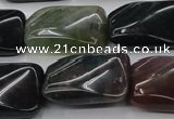 CAG6811 15.5 inches 18*25mm twisted rectangle Indian agate beads