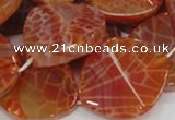 CAG683 15.5 inches 30*35mm freeform natural fire agate beads