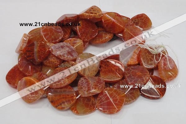 CAG683 15.5 inches 30*35mm freeform natural fire agate beads