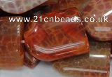 CAG684 15.5 inches 25*30mm freeform natural fire agate beads