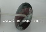 CAG6849 Top drilled 35mm flat round Indian agate beads