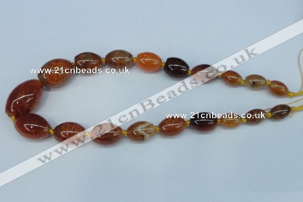 CAG6860 15.5 inches 10*14mm - 20*30mm rice dragon veins agate beads