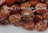 CAG687 15.5 inches 10*14mm nugget natural fire agate beads wholesale