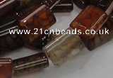 CAG688 15.5 inches 13*18mm rectangle dragon veins agate beads