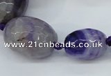 CAG6880 12*14mm - 22*30mm faceted drum dragon veins agate beads