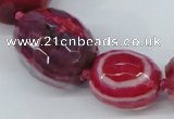 CAG6883 12*14mm - 25*30mm faceted drum dragon veins agate beads