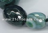 CAG6884 12*14mm - 25*30mm faceted drum dragon veins agate beads