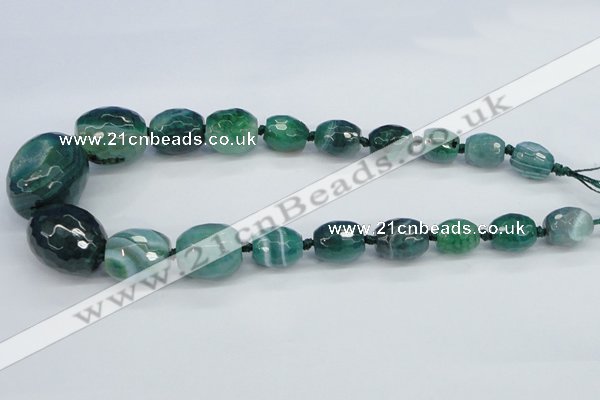 CAG6884 12*14mm - 25*30mm faceted drum dragon veins agate beads