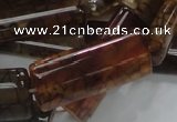 CAG689 15.5 inches 15*35mm rectangle dragon veins agate beads