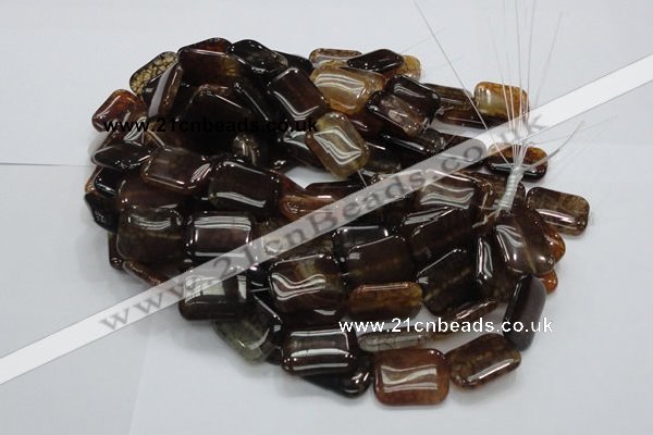 CAG690 15.5 inches 22*30mm rectangle dragon veins agate beads