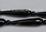 CAG6906 15.5 inches 10*40mm faceted teardrop line agate beads